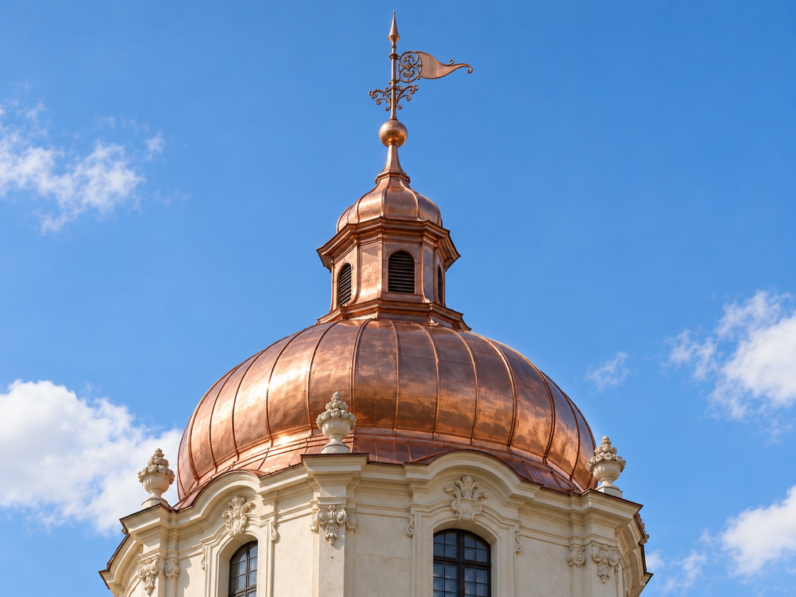 Miedziana wieża zabytku